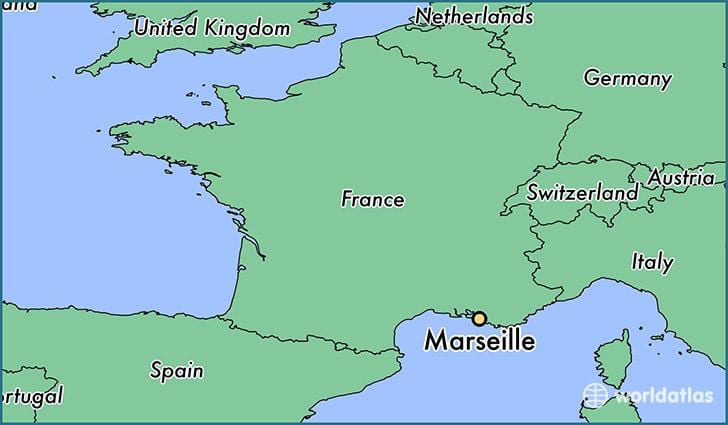 amosar Marsella en francia mapa
