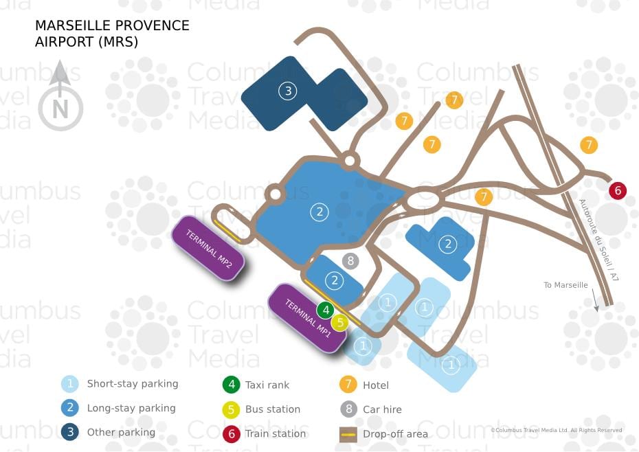 Marseille aeroporto mp2 mapa