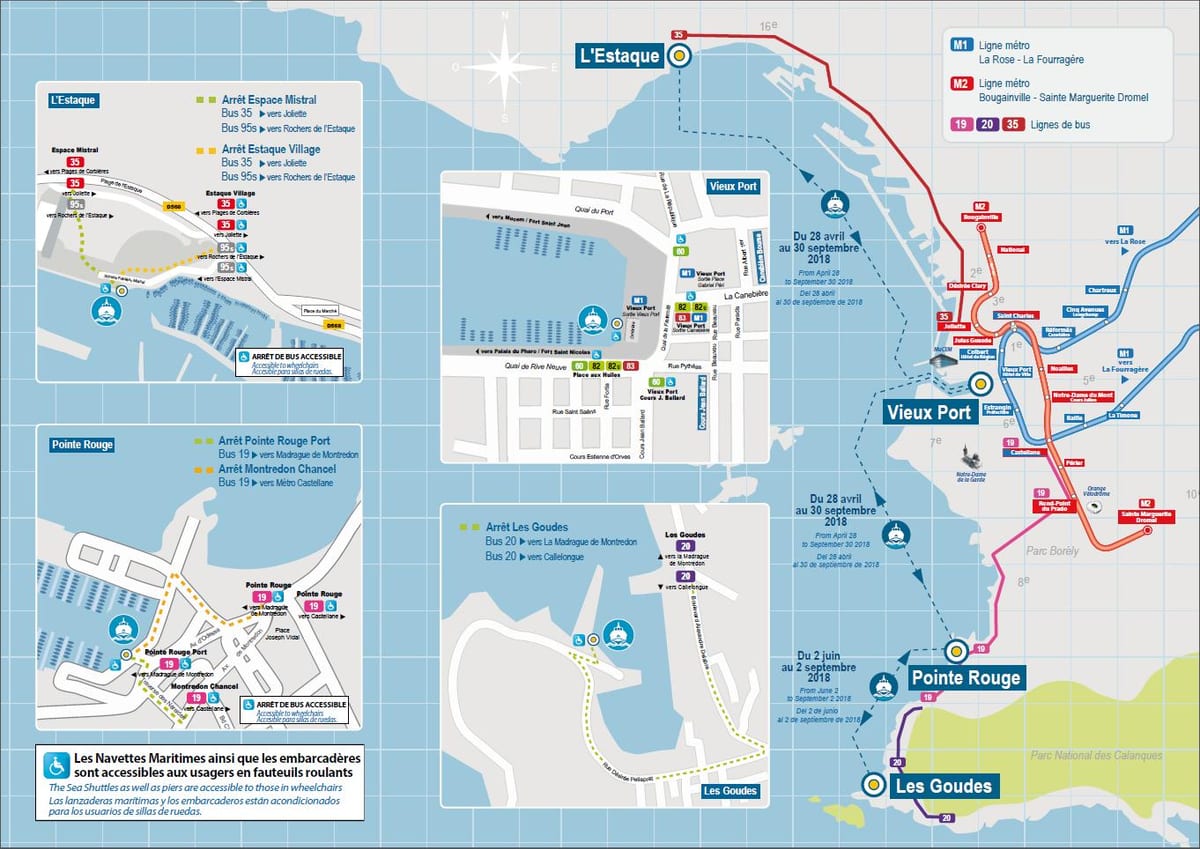 mapa de Marsella barco