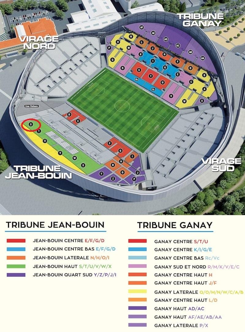 stade velodrome asentos mapa