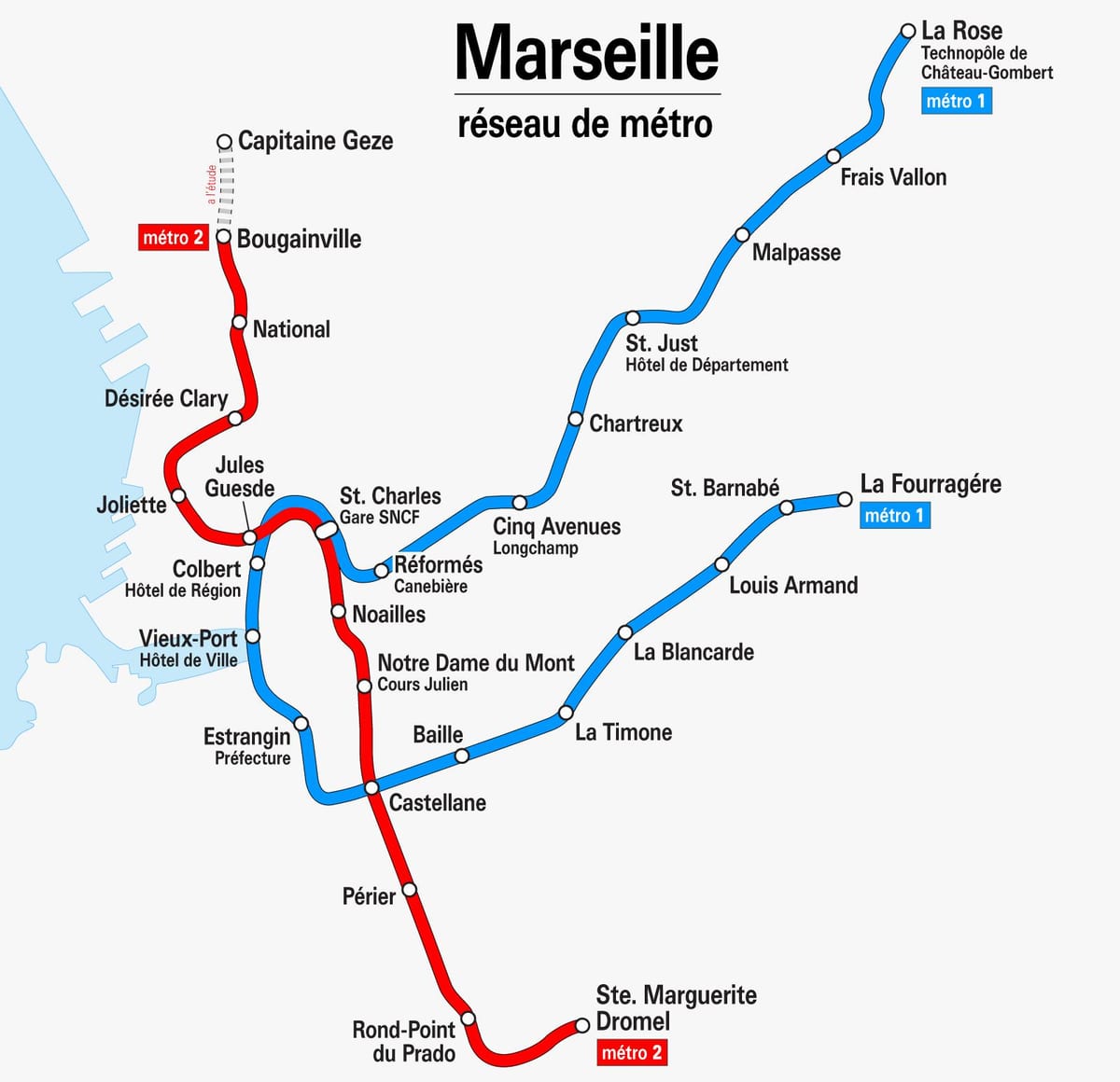 mapa de Marsella metro
