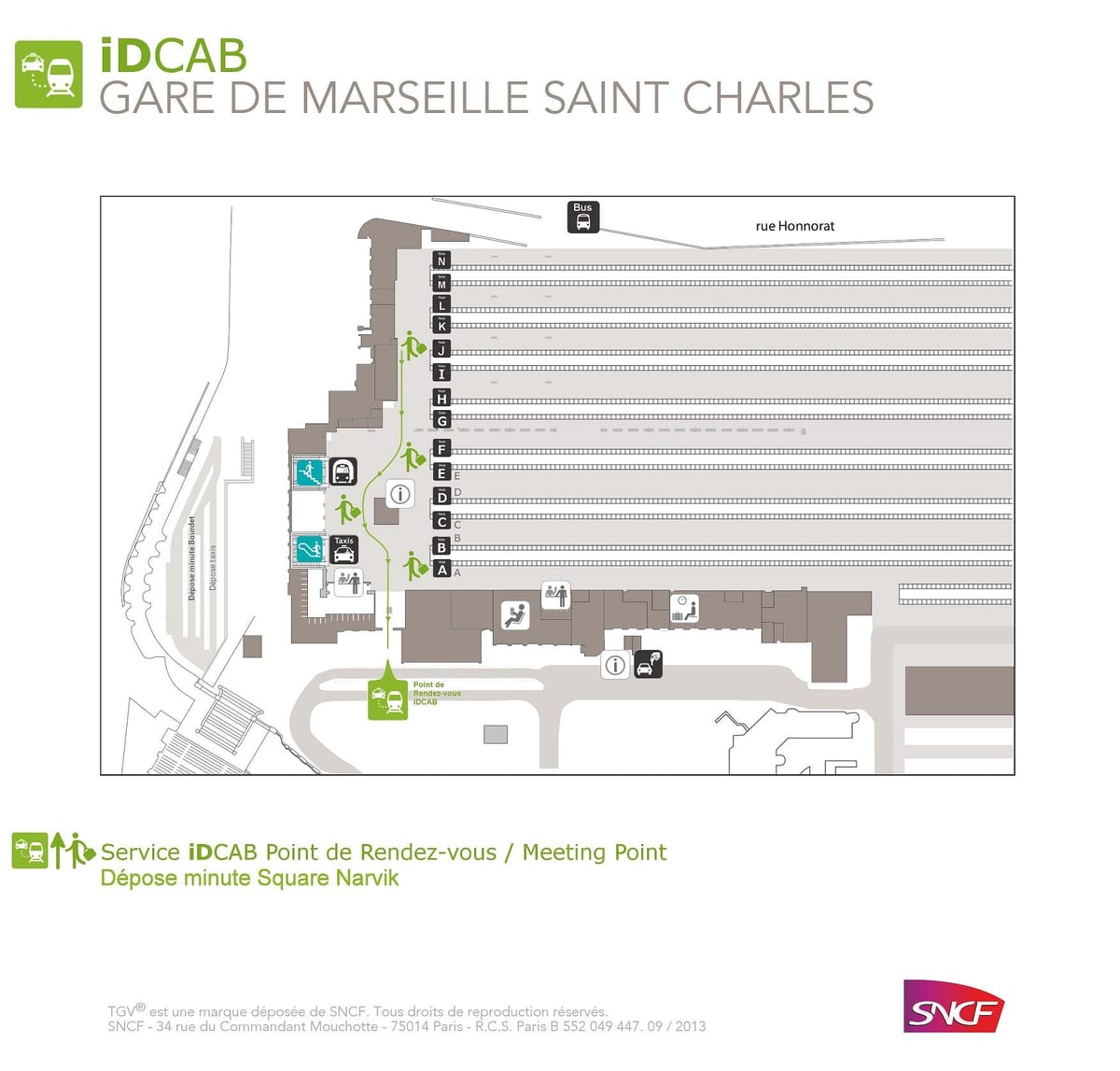 mapa de Marsella st charles estación de tren