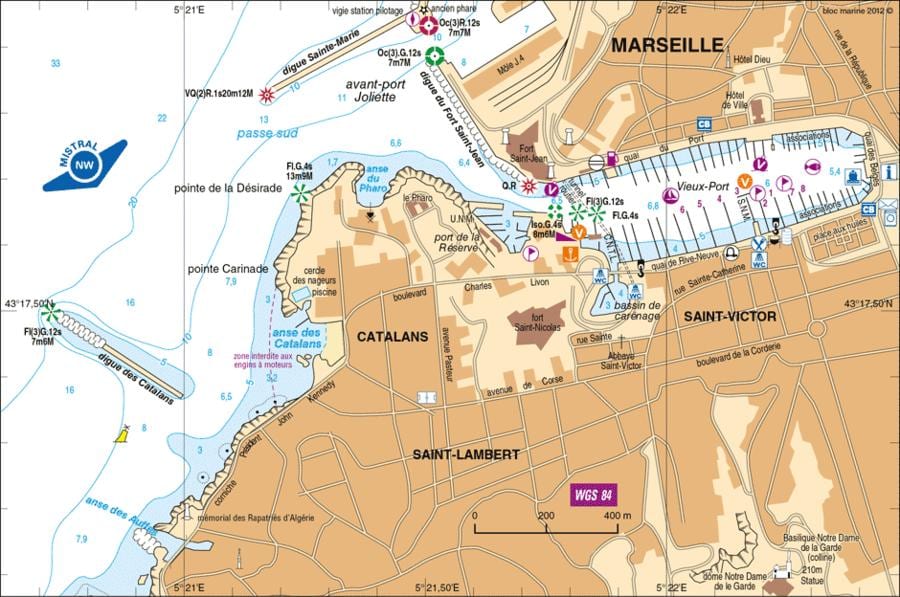 mapa de Marsella terminal de cruceiros