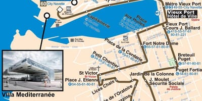 Mapa de Marseille bus 60 mapa
