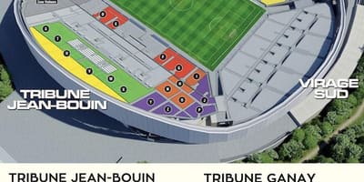 Mapa de Marsella estadio de fútbol 