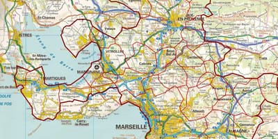 Mapa de Marsella estrada