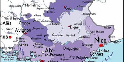 Mapa da rexión de Marsella